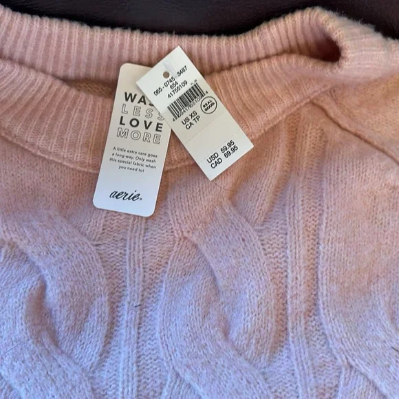 NWT Aerie XS cable knit sweater.
Super soft oversized fit. - Picture 2 of 3